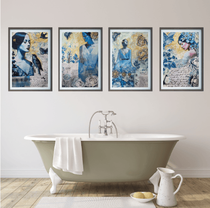 Thoughts, Mixed Media, Fine Art Prints (Passepartout Paper Frame)