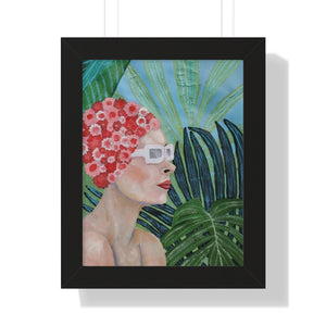 Open image in slideshow, The Bather Framed Vertical Poster
