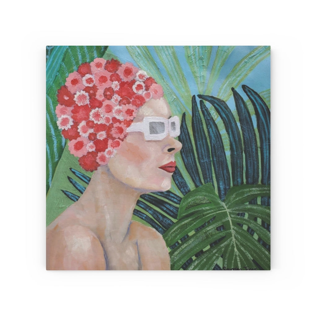 The Bather Wood Canvas